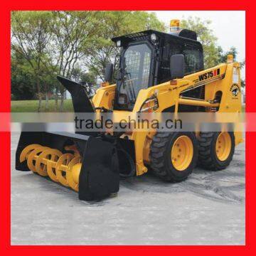 Chinese famous Skid steer Loader WS75 with Snow sweeper