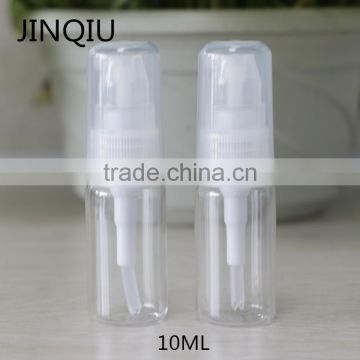 factory direct sale 10ML/15ML PET mini transparent sprayer lotion bottle for cosmetic