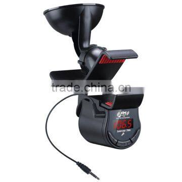 Car FM Transmitter with Phone Holder Handsfree Calls