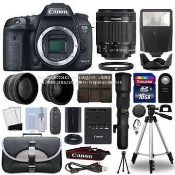 Canon 7D Mark II DSLR Camera+ 4 Lens 18-55mm IS STM + 500mm + 16GB Telephoto Kit