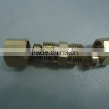 brass two ferrule tube fitting , consists of three parts: body, cutting ring and nut.