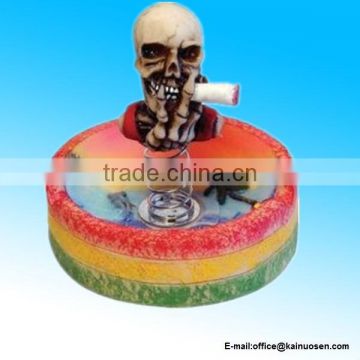 Skeleton Skull Head Bobblehead Ashtray, Souvenir