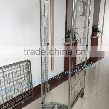 2-sided Folding Storage Roll Container Transport Trolley, Cart photo-3