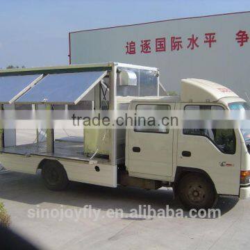 sunny yellow mobile food carts retail& whole sale kiosk for food