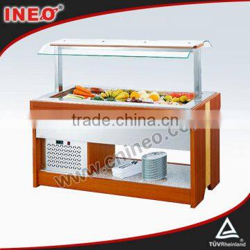 Buffet Wooden Salad Bar Refrigerator Sale/Salad Counter/Wooden Salad Bar