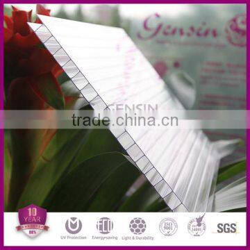 High quality 4mm 6mm 8mm 10mm 2wall clear polycarbonate sheet