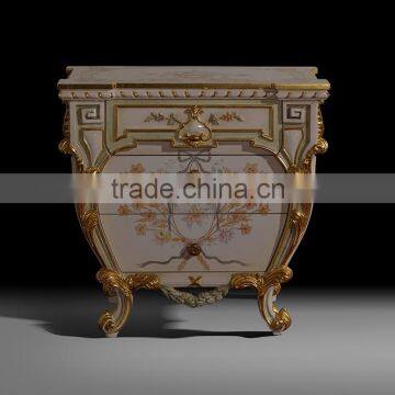 European Italian Designed Royal Palace Furniture Set, Elegant Bouquet With Vase Decorated Bedroom Furniture Set photo-6