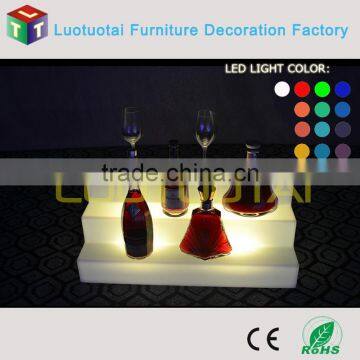 Unbroken High Quality PE LED Light up Wine Holder/strong Plastic Wine Display/bar Furniture LTT-SF05A photo-6