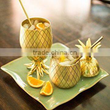 Gold Pineapple shaped mug, brass gold Pineapple Moscow Mule Cup