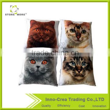 Decorative Square Throw Pillow Case with Cats for Relaxing