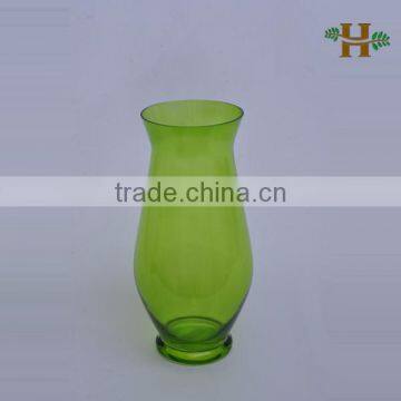 Spray colored large glass vase, handblown decorative eco-friendly feature glassware for wedding use