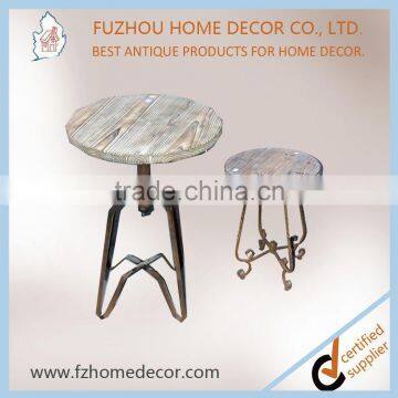 Garden metal chair for flower stand