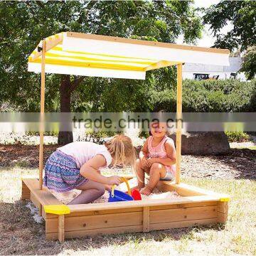 Outdoor Sandbox With Canopy, Kids Sandpit With Cover, Wooden Sandpit photo-4