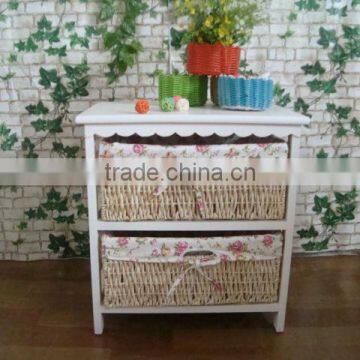 Hot Sale Modern Style White Wooden Cabinet With 2 Drawer photo-2
