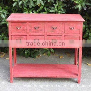 93X37X89CM red wooden table