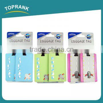 Toprank Cheap Price Customized Soft PVC Luggage Tag Printing Travel Baggage Tag Thermal Airline Luggage Tag