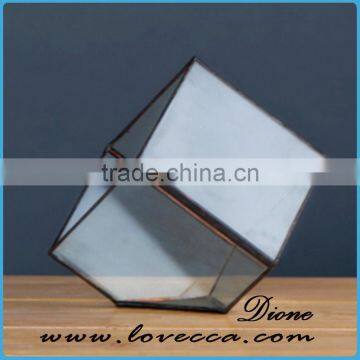 Lovely Various Size Flowers Artificial Wedding Metal Copper Glass Terrarium/Geometric Glass Terrarium Metal photo-4