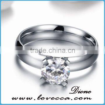 Cheap Jewelry Made in China Stainless Steel Ladies Rings Daily Wear With CZ Stones photo-2