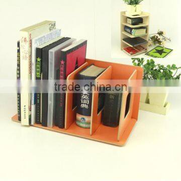 Wooden DIY Desktop Magazines and Books Storage Box Sorting Bookends Office Kitchen Dish Carrying Shelves