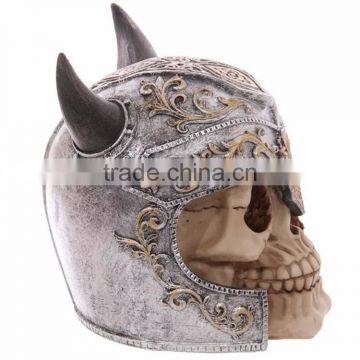 Halloween Props Ox Horn Skeleton Resin Skull Knight photo-4