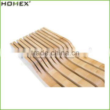 In-drawer Universal Bamboo Wooden Knife Block, Kitchen Wall Mount Bamboo Wood Magnetic Knife Holder/Homex_Factory photo-2
