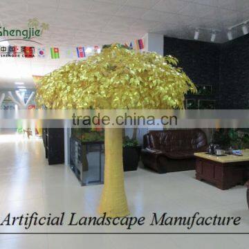 golden color artificial banyan tree for sale