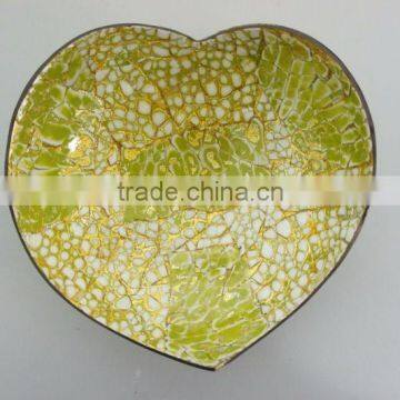 Heart shape lacquer coconut bowl / high quality lacquerware from Vietnam leading manufacturer