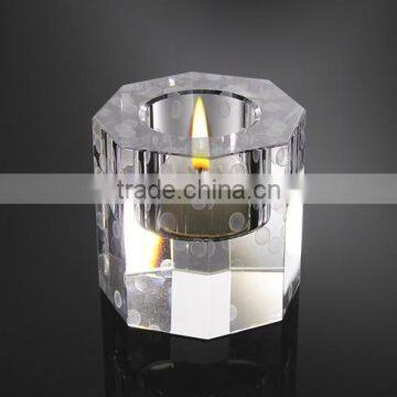 crystal octagonal candle holders