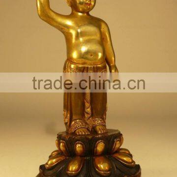 High Quality Home Decor Metal Crafts Bronze Baby Buddha Statue photo-4