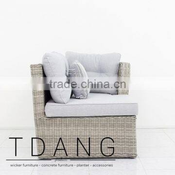 Dreux Left Hand Wicker Bench - Outdoor Patio Furniture - Vietnam Wicker Furniture photo-3