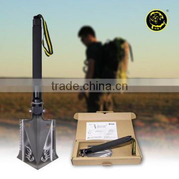 New Concept Patented Portable Folding Shovel Camping Knife Hoe Hunting Tool Flint Stone