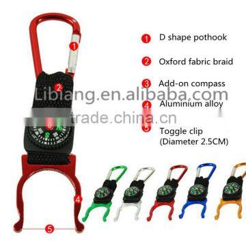 Wholesale Colorful Detachable Lanyard Strap Carabiner With Compass photo-2