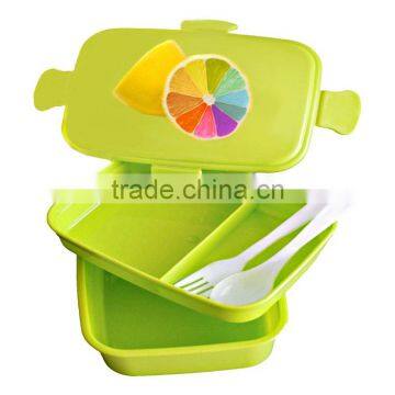 Hot Wholesale PP Food Container Plastic Compartment Leakproof Lunch Box