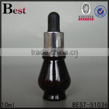 7ml Cosmetic Serum Dark Black Glass Dropper Bottle With Special Design photo-6
