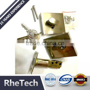 Square Cover ss Latch Adjustable Sliding Double Exterior Door Deadbolt Lock photo-2