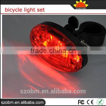 Wholesale Bicycle 1W White Front Bike Light 5 LED Red Rear Tail Lights Bicycle Light Set photo-4