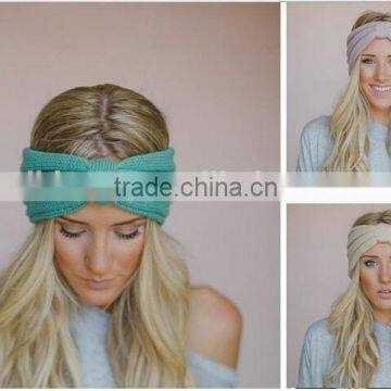 2014 Fahion knit head wrap with bow