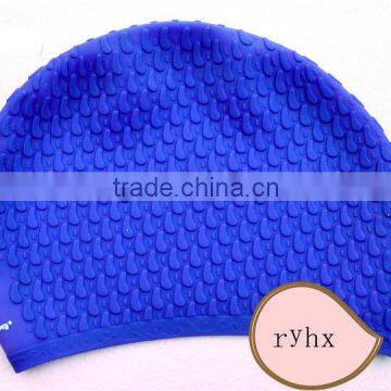 Comfortable printing silicone swim cap large swimming cap