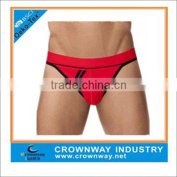 Sexy High Hip Mens Thong Underwear With Flat lock stitching