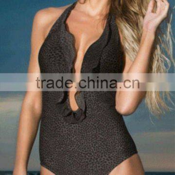 Leopard print swimming wear for hot body