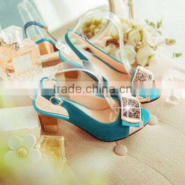 HFR-T0015 summer 2014 latest fashion plus size genuine leather peep toes ladies fancy sandal