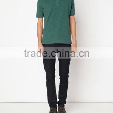 Emerald Green Cotton Classic High Quality Polo Shirt for Men photo-2