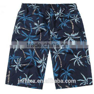 2015 Summer Fashion custom polyster and cotton printed mens beach shorts