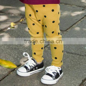 S33597W 2017 Baby Girls Dots Printed Falbala Bulk Fitness Leggings photo-4