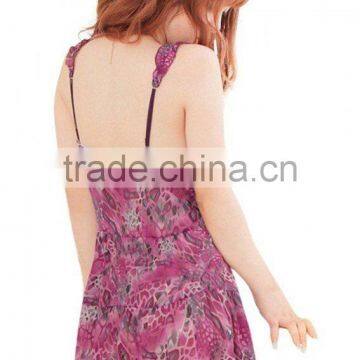 Women Nightdress Babydoll Lingerie Red Print photo-3