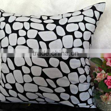 Black & White Decorative Pillow Cover Printed, Cotton Blend Pillow, Printed Pillow, Modern Home Decor, Floor Cushions photo-4