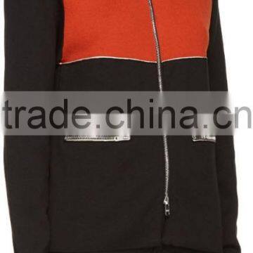 High Quality Colorblocked Long Sleeve Silk and Cotton Blended Jersey Sweater photo-2