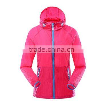 Couple Rose/ Royalbluer Sun UV Protective Clothing Super Thin Shirt Zipper up Sun-protective Clothing Summer Coat