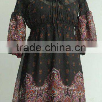 gypsy puffball sleeve dress