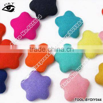 Flatback Star Fabric Covered Button 15mm Handmade DIY Jewelry Accessories for Garment Bag